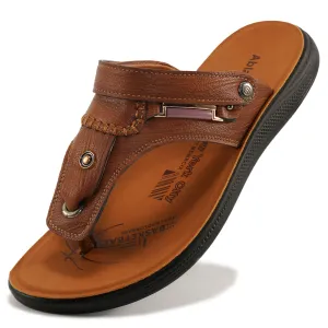 Ablanczoom Mens Sandals Comfortable Walking And Casual Leather Flip-Flops