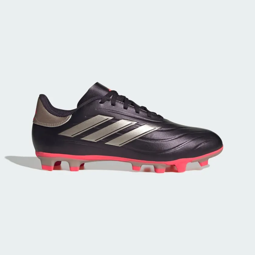 adidas Copa Pure 2 Club Flexible Ground Soccer Shoes | Aurora Black-Platinum Metallic-Turbo | Men's