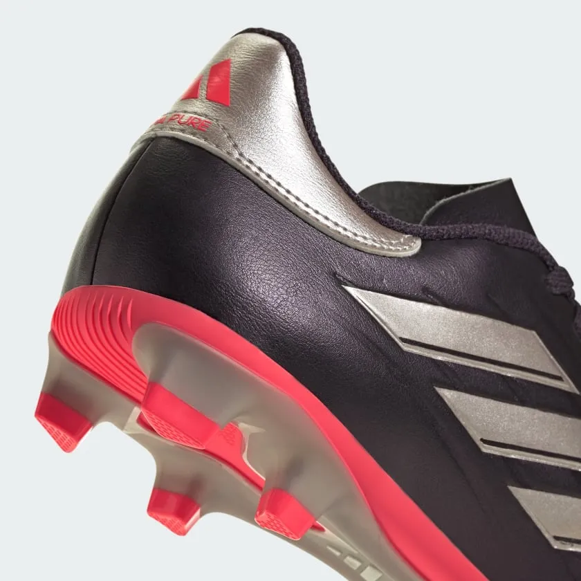 adidas Copa Pure 2 Club Flexible Ground Soccer Shoes | Aurora Black-Platinum Metallic-Turbo | Men's