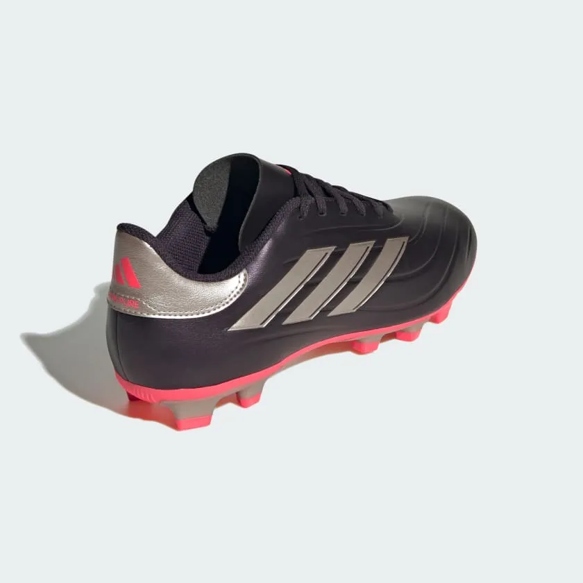 adidas Copa Pure 2 Club Flexible Ground Soccer Shoes | Aurora Black-Platinum Metallic-Turbo | Men's