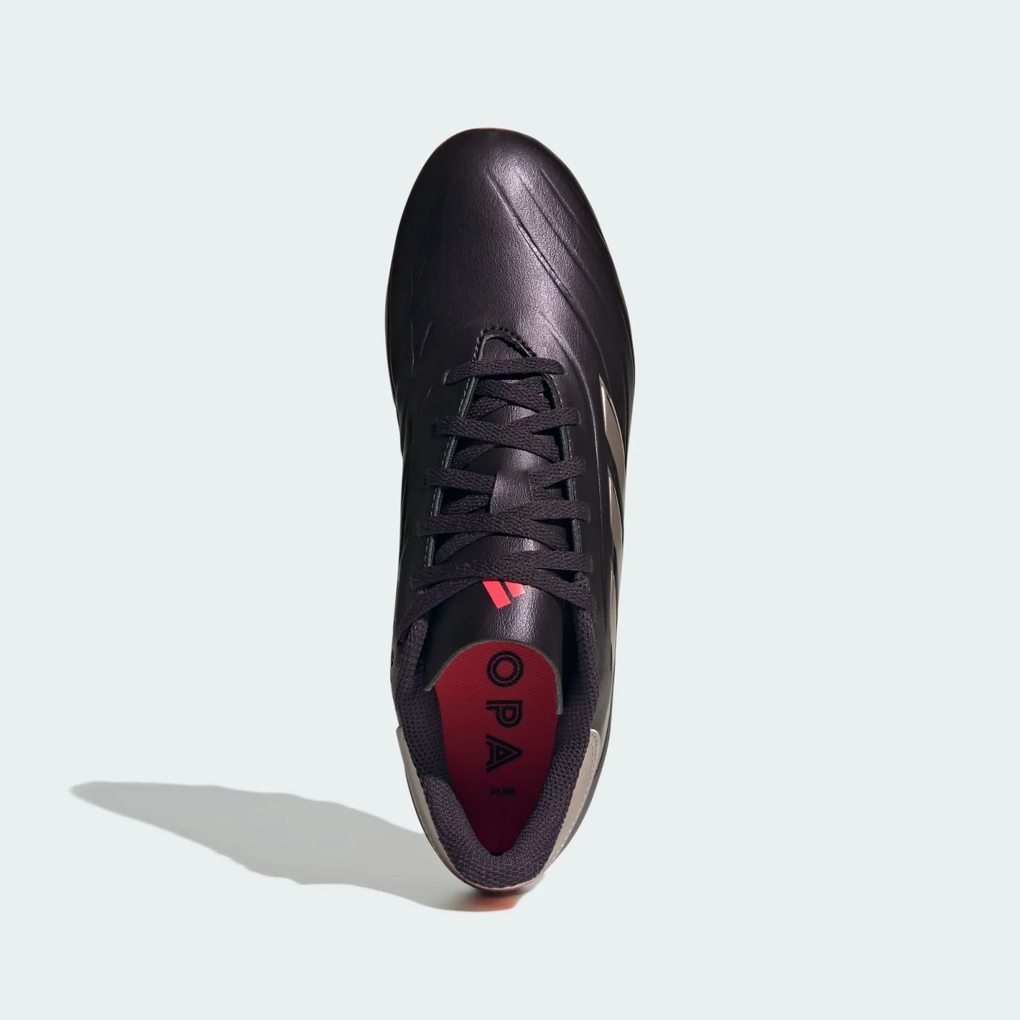 adidas Copa Pure 2 Club Flexible Ground Soccer Shoes | Aurora Black-Platinum Metallic-Turbo | Men's