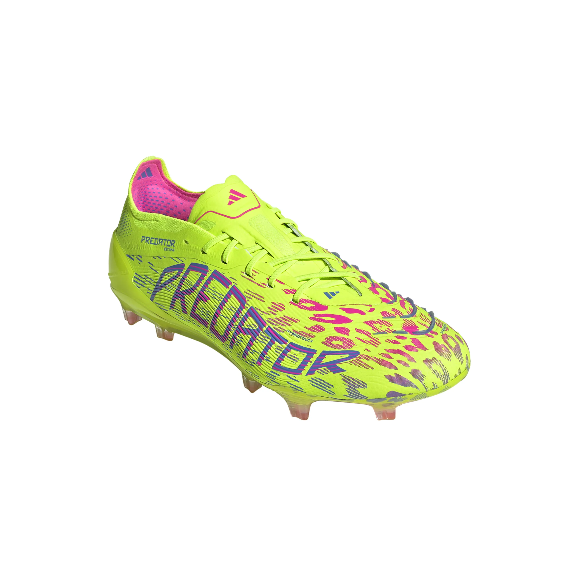 Adidas Predator Elite FG Boots - Lucid Lemon/Lucid Pink/Blue Fusion