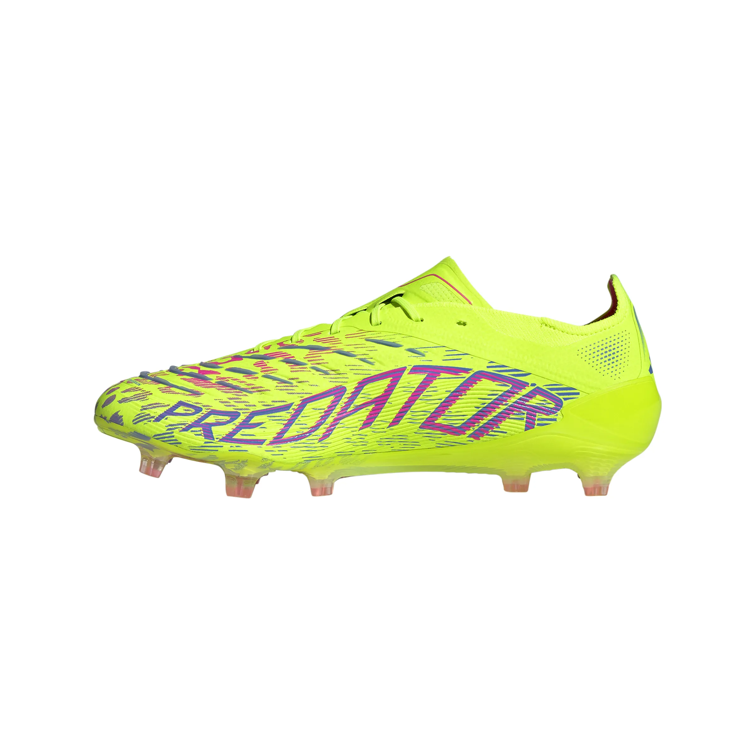 Adidas Predator Elite FG Boots - Lucid Lemon/Lucid Pink/Blue Fusion
