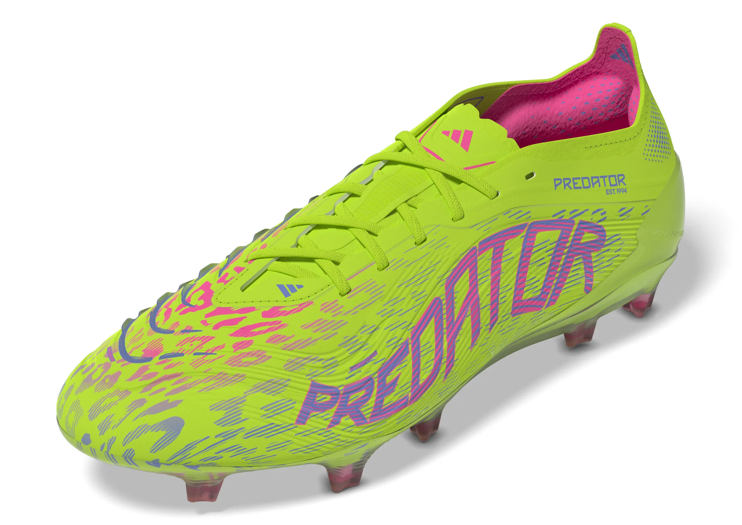 Adidas Predator Elite FG Boots - Lucid Lemon/Lucid Pink/Blue Fusion