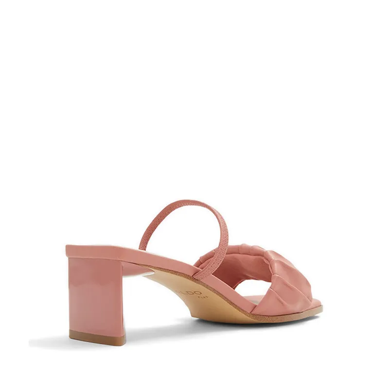 Adreran Women Sling Back Heeled Sandal - Medium Brown