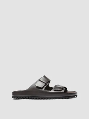 AGORÀ 002 - Brown Leather Sandals