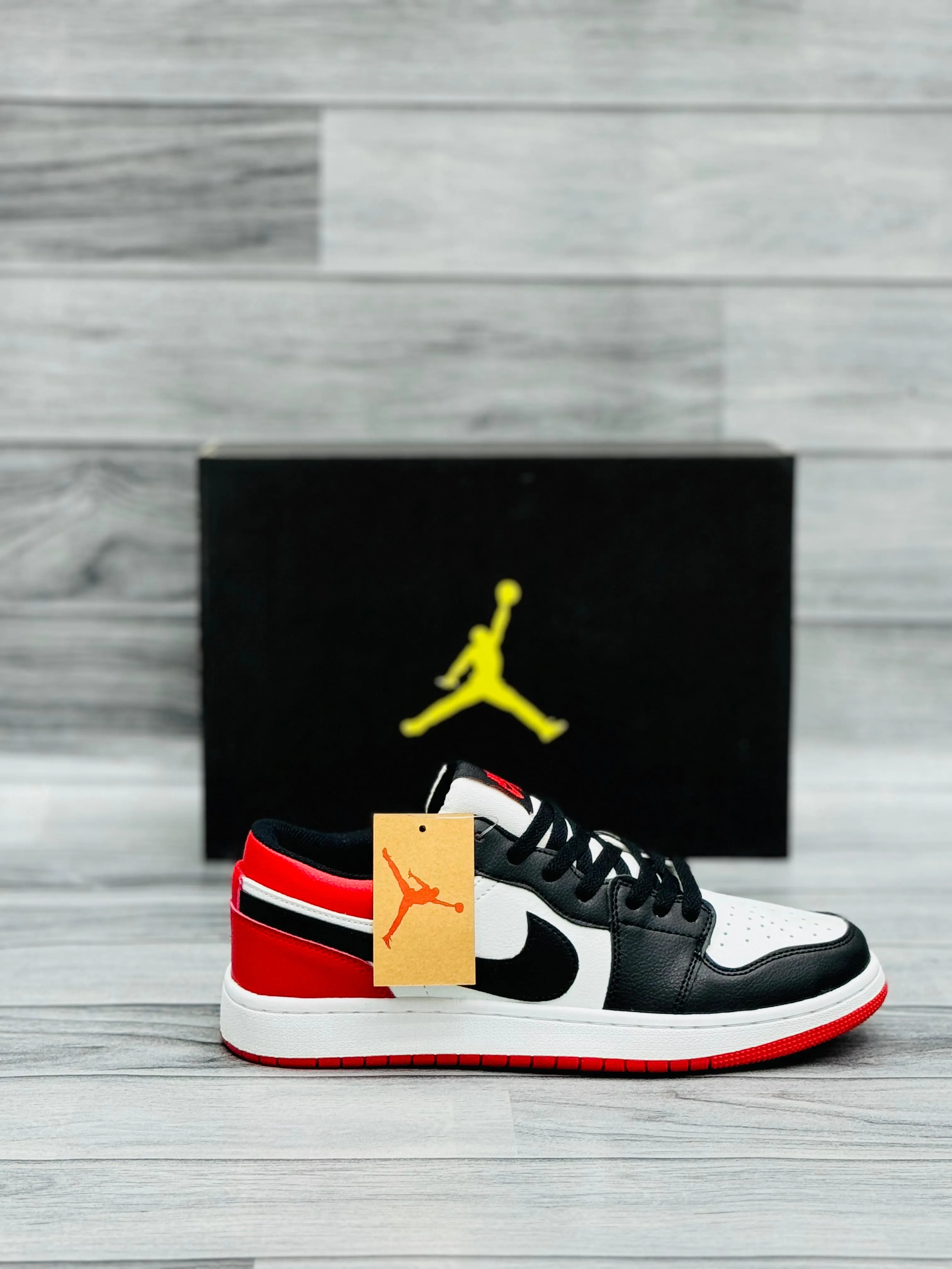 Air Jordan 1 Low Black White Red