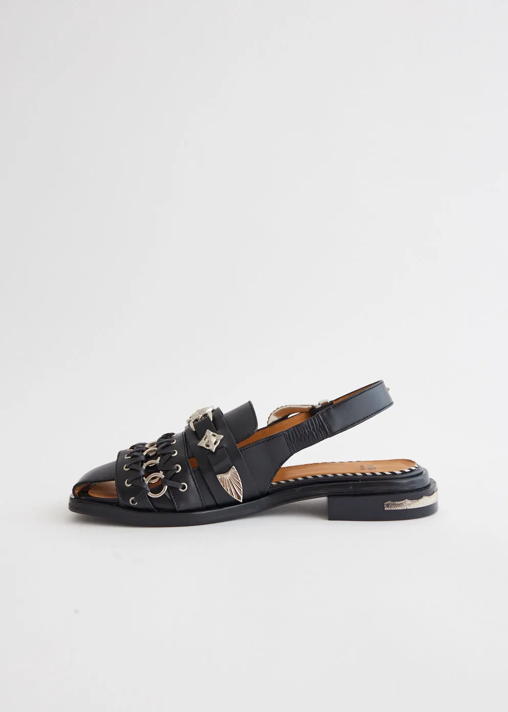 AJ1312 Leather Slingback Sandals