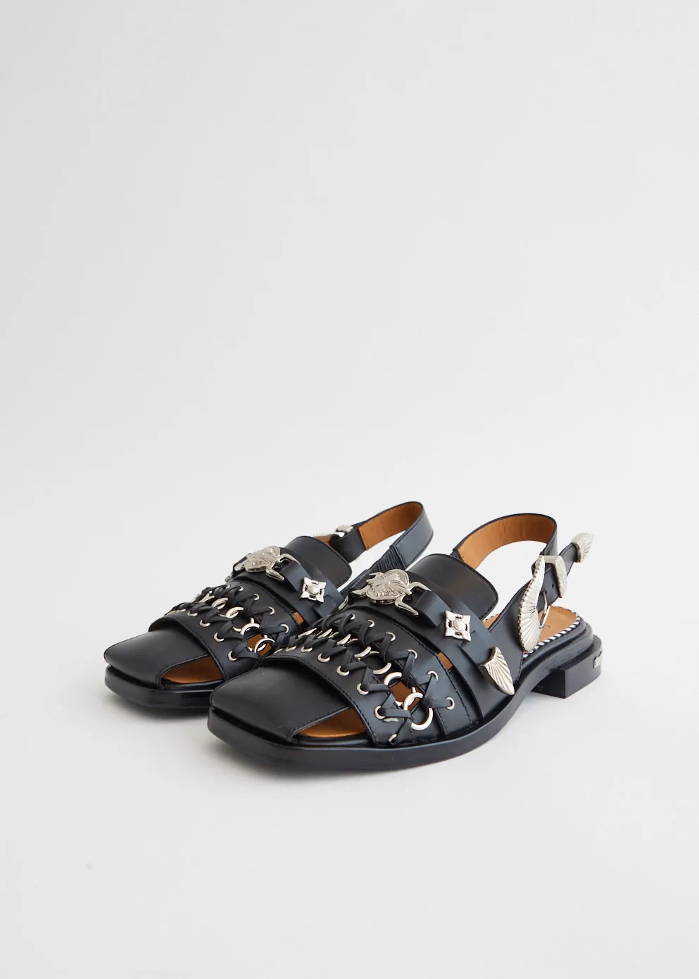 AJ1312 Leather Slingback Sandals