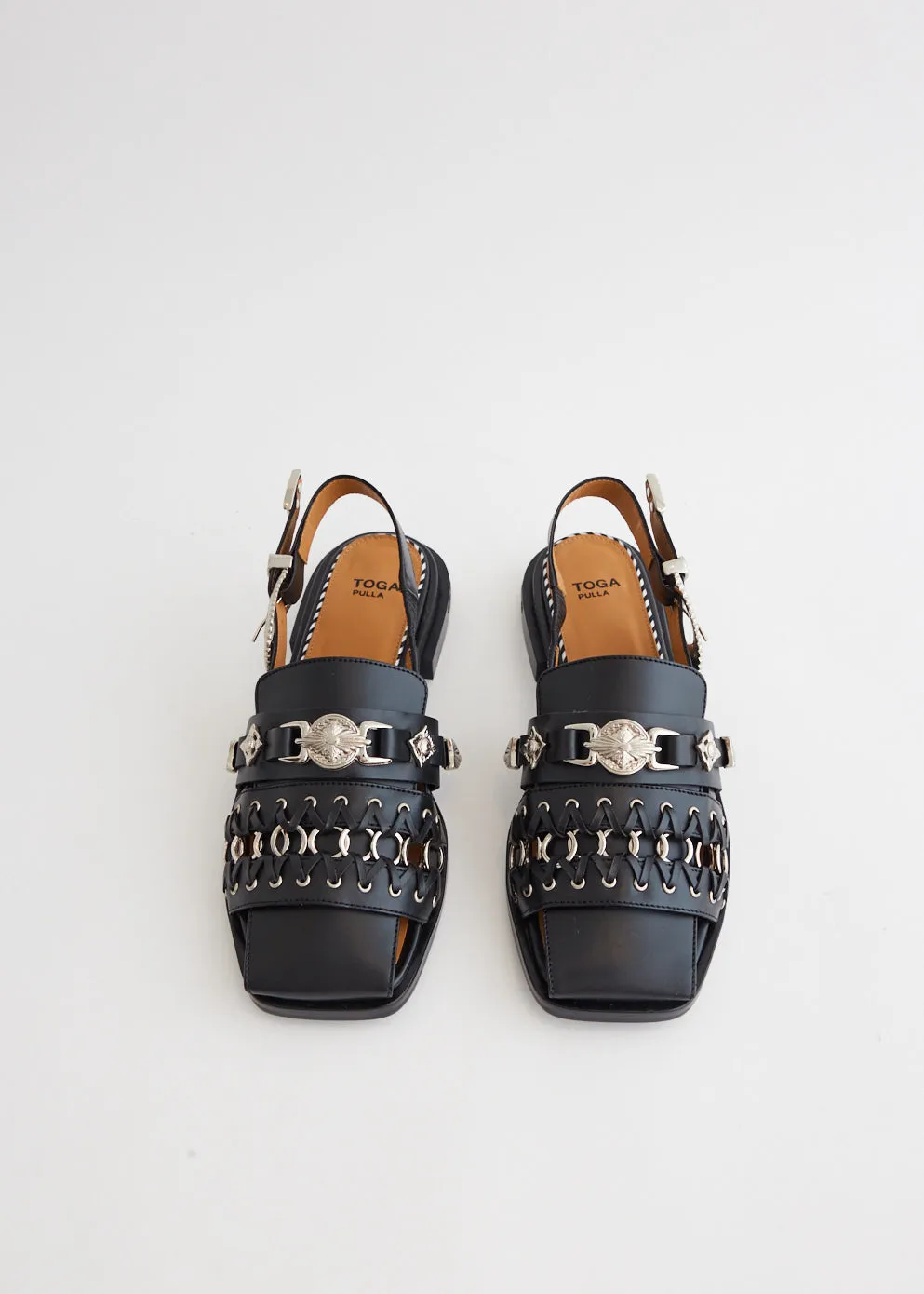 AJ1312 Leather Slingback Sandals