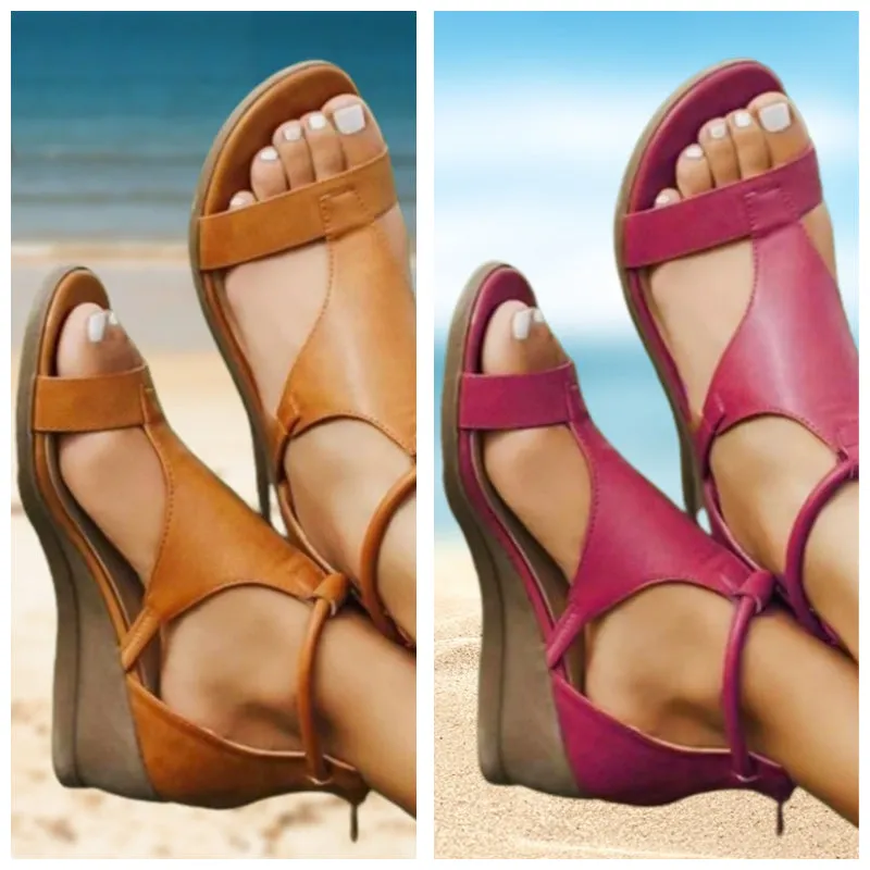 ANNE - Orthopedic leather sandals with heel