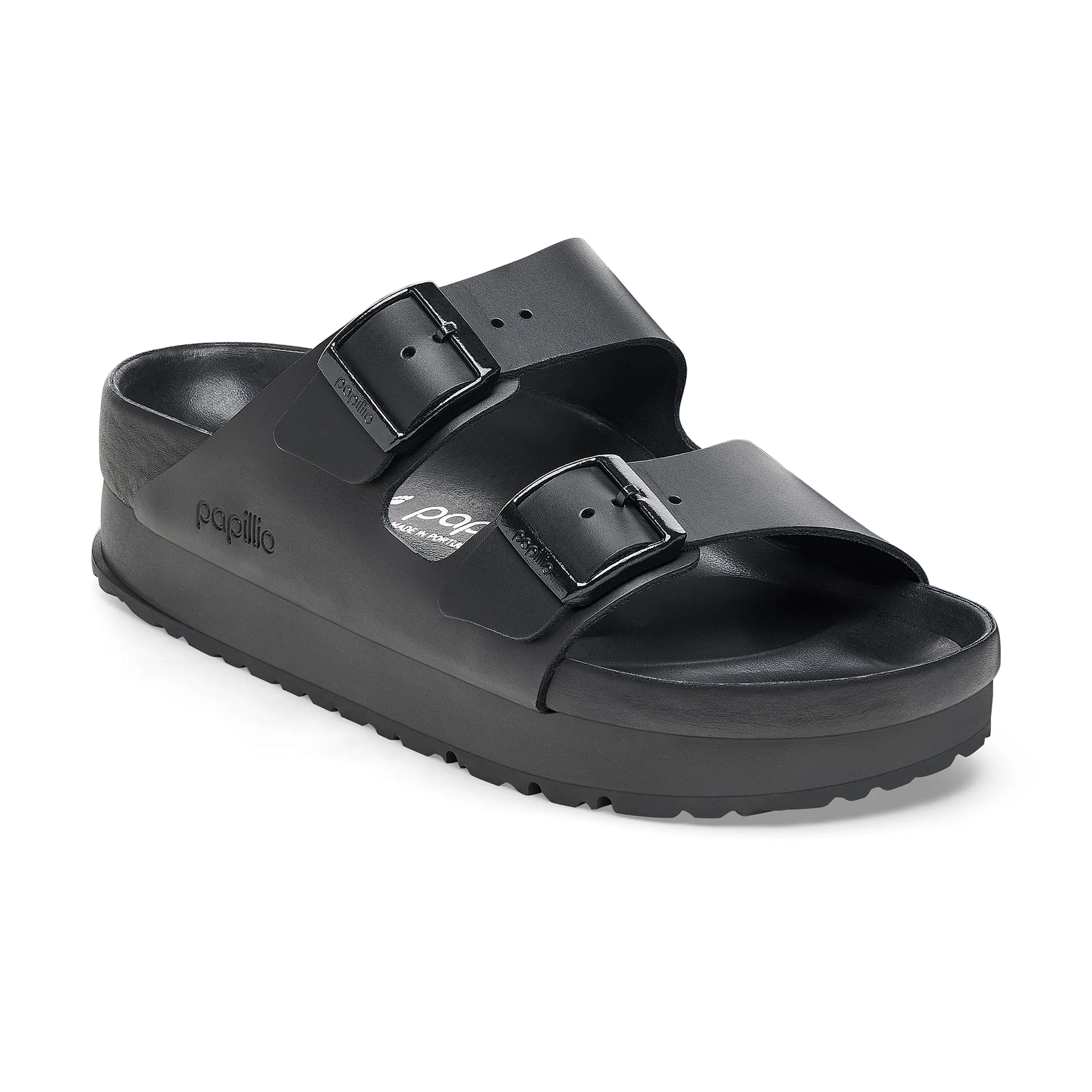 Arizona Exquisite Flex Platform Black Smooth Leather