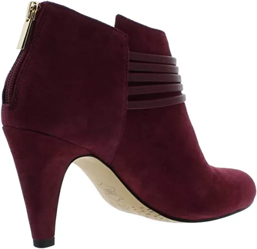 Bella Vita Women's Nerissa Ankle Boot, Burgundy Kidsuede, 10 XW US