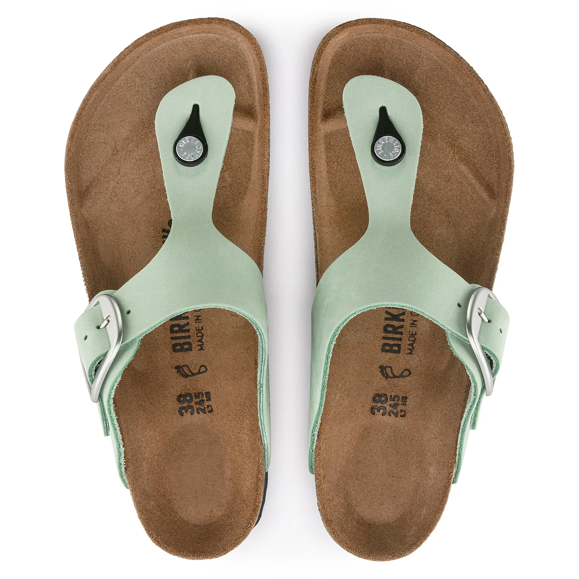 Birkenstock Gizeh Big Buckle matcha nubuck