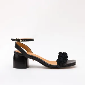 Black Heeled Swap Sandal Black Boho