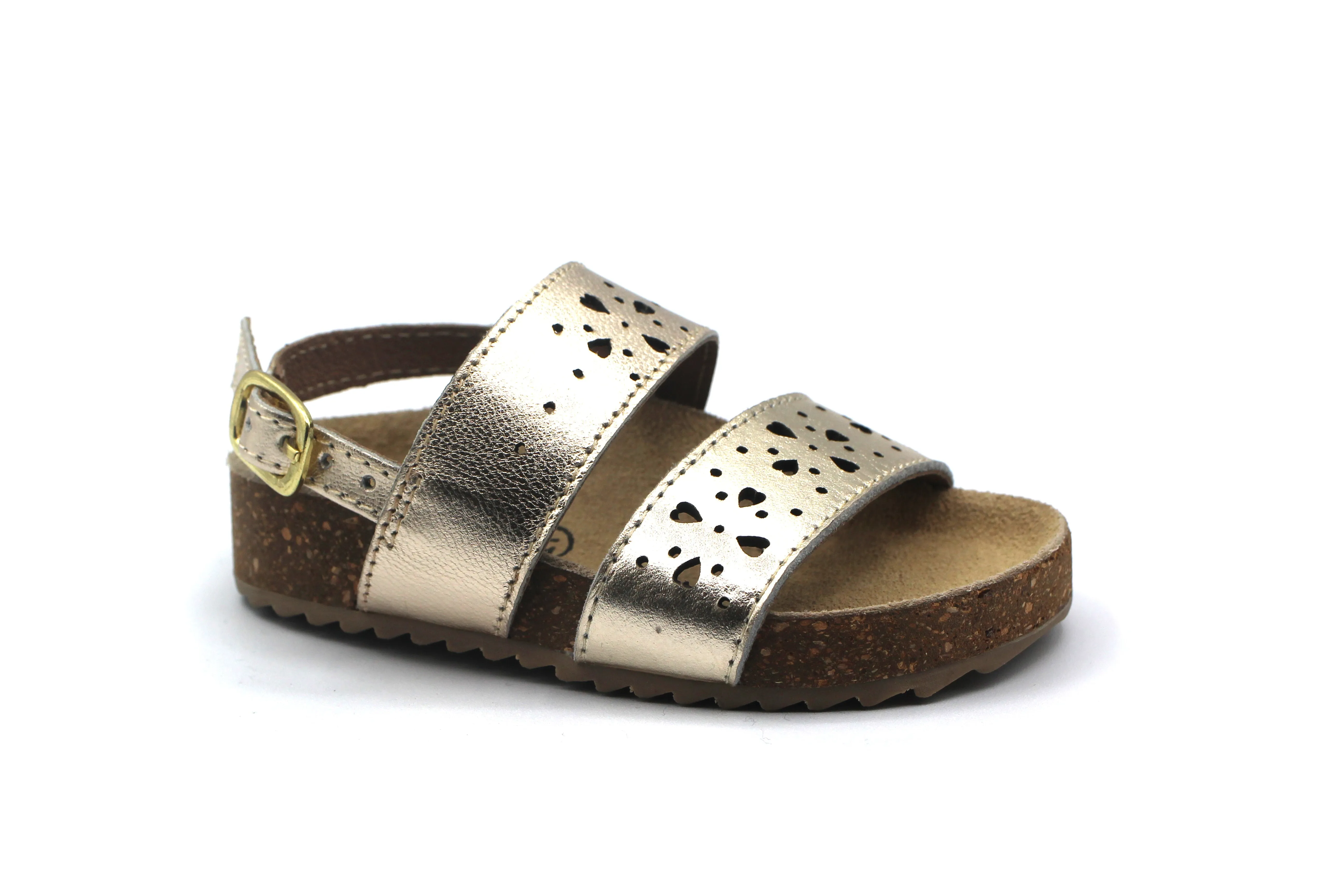 Bonton Metallic Cutout Sandal