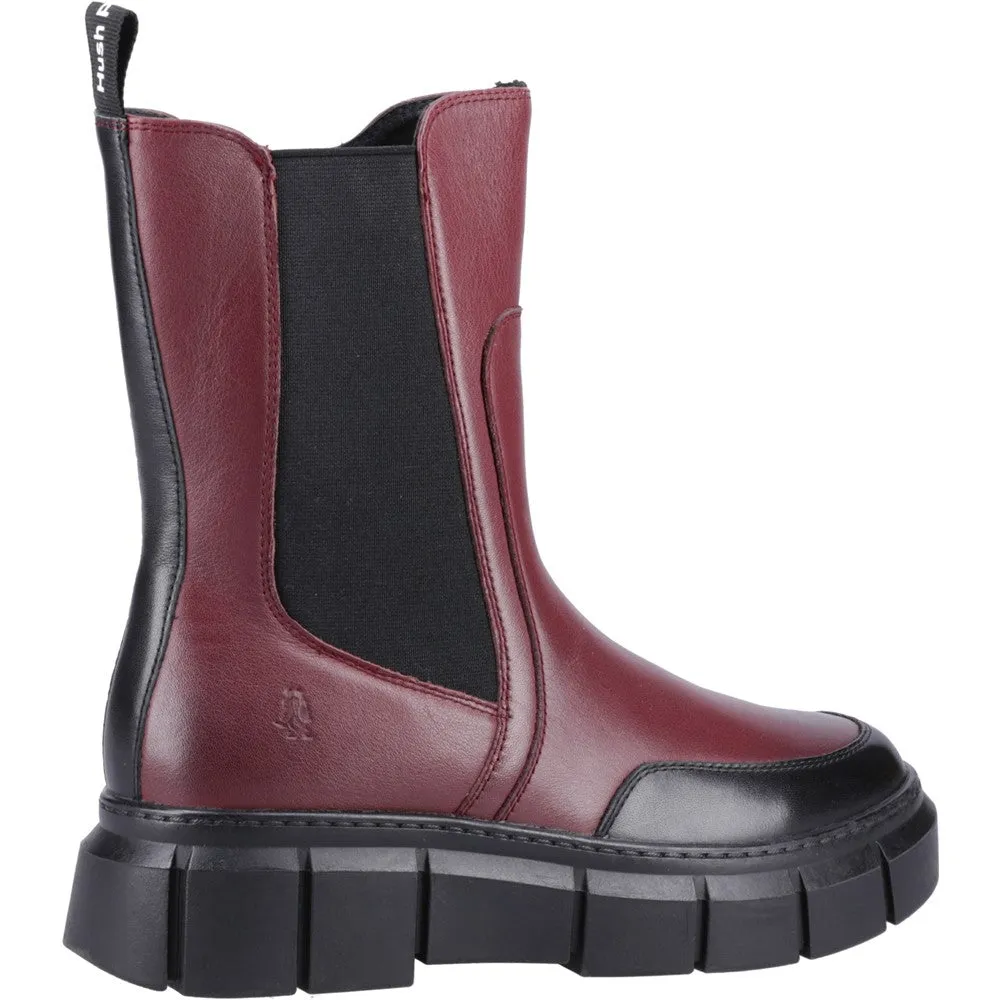 Bordeaux Fleur Ankle Boots