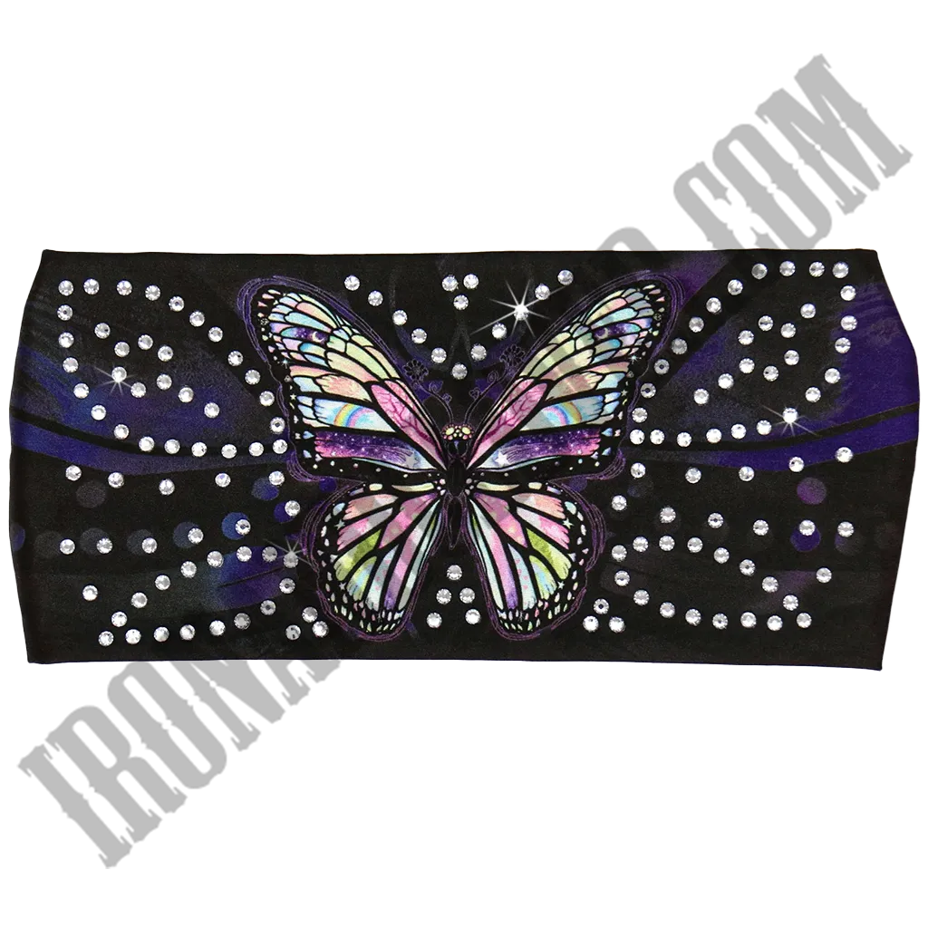 Butterfly Rhinestone Crystal Headband Wrap