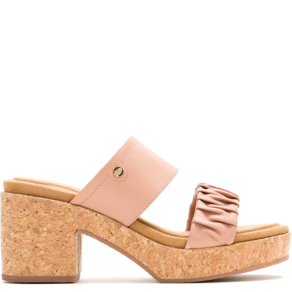 Cafe Creme Poppy Ruched Slides