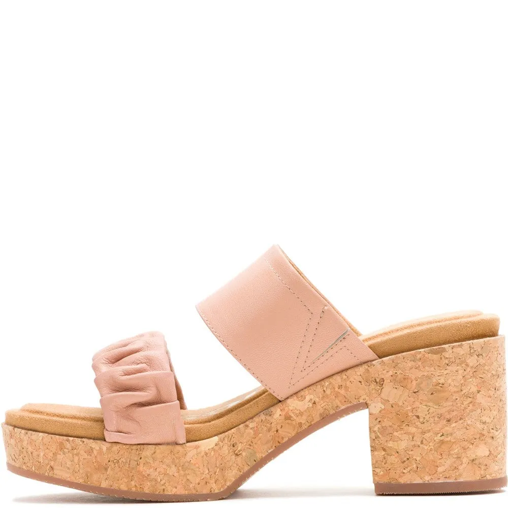 Cafe Creme Poppy Ruched Slides