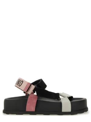 Chunky Platform Sandals With Logo Strap