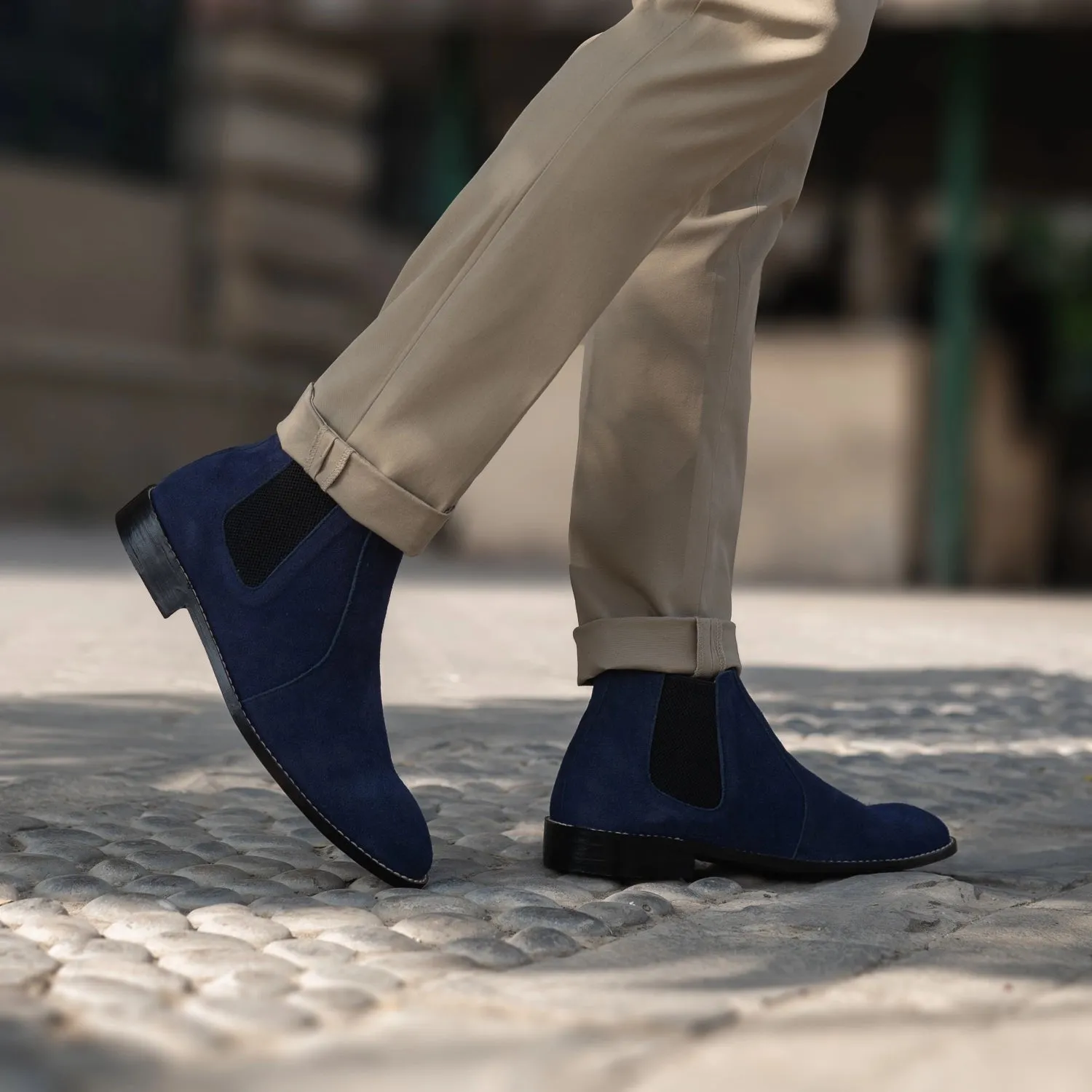 Clarkson Chelsea Midnight Blue Suede Leather Boots