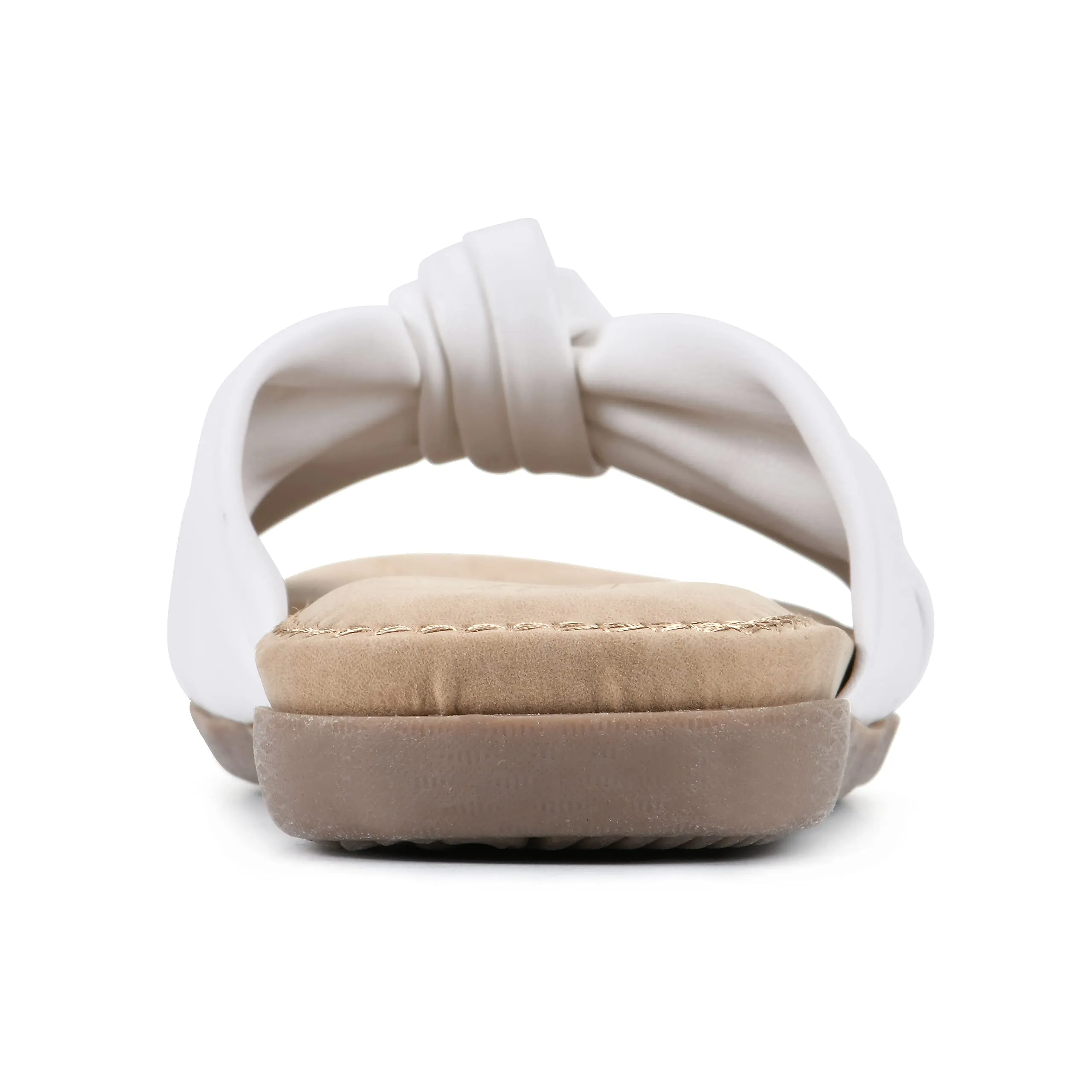 CLIFFS BY WHITE MOUNTAIN Favorite Women's Slide Sandal, White/Smooth, 7 M