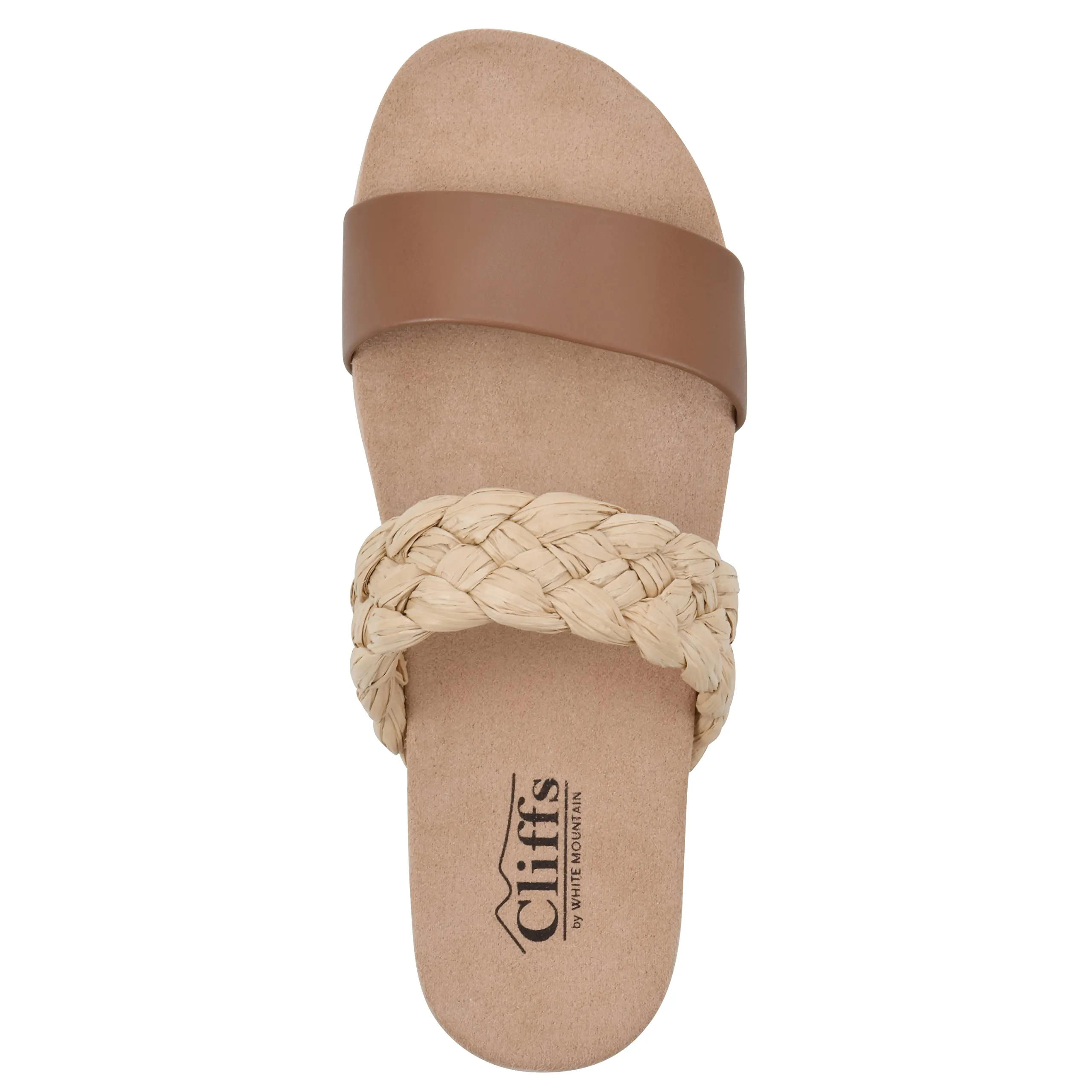 CLIFFS BY WHITE MOUNTAIN Women's Tonic Slide Sandal, Tan/Smooth, 7 M
