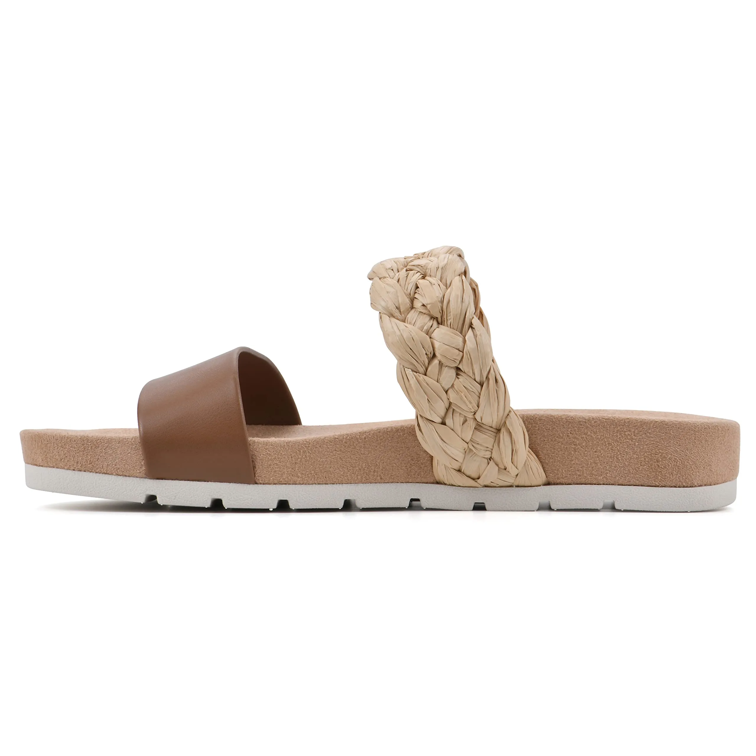 CLIFFS BY WHITE MOUNTAIN Women's Tonic Slide Sandal, Tan/Smooth, 7 M