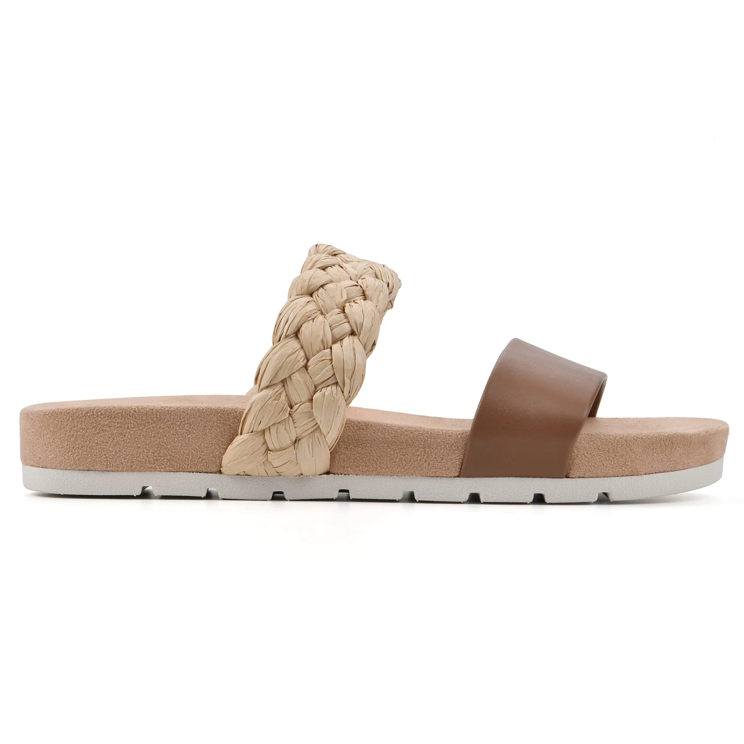 CLIFFS BY WHITE MOUNTAIN Women's Tonic Slide Sandal, Tan/Smooth, 7 M