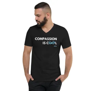 Compassion is Cool - Unisex V-Neck - White Print