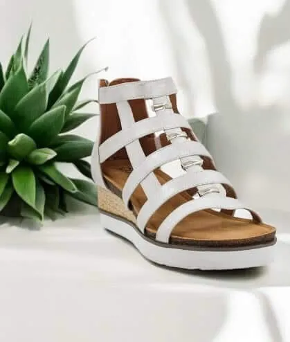 CORKYS CAGED WEDGE SANDALS (silver)