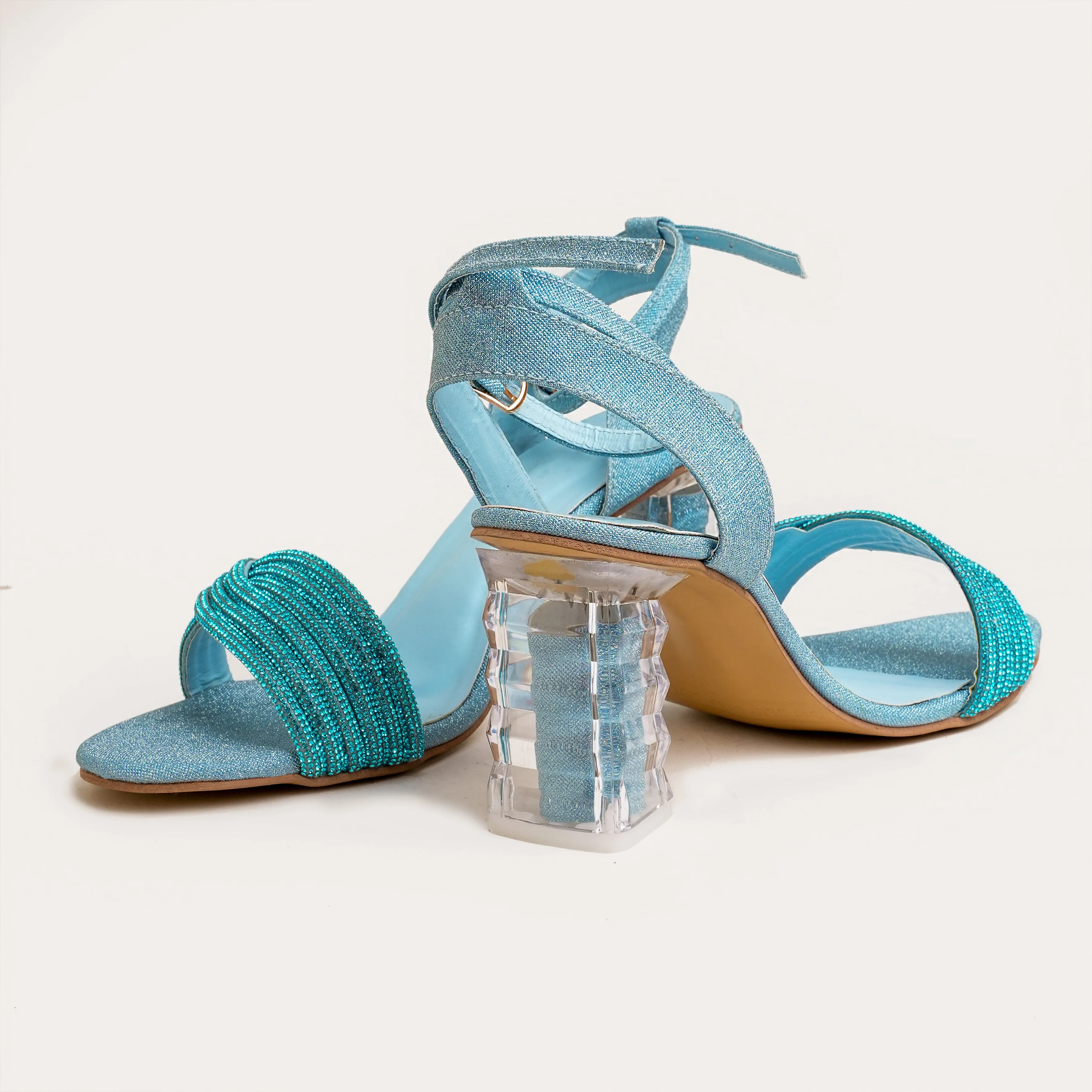 Crystal Ocean High Heel Sandal - Sky Blue