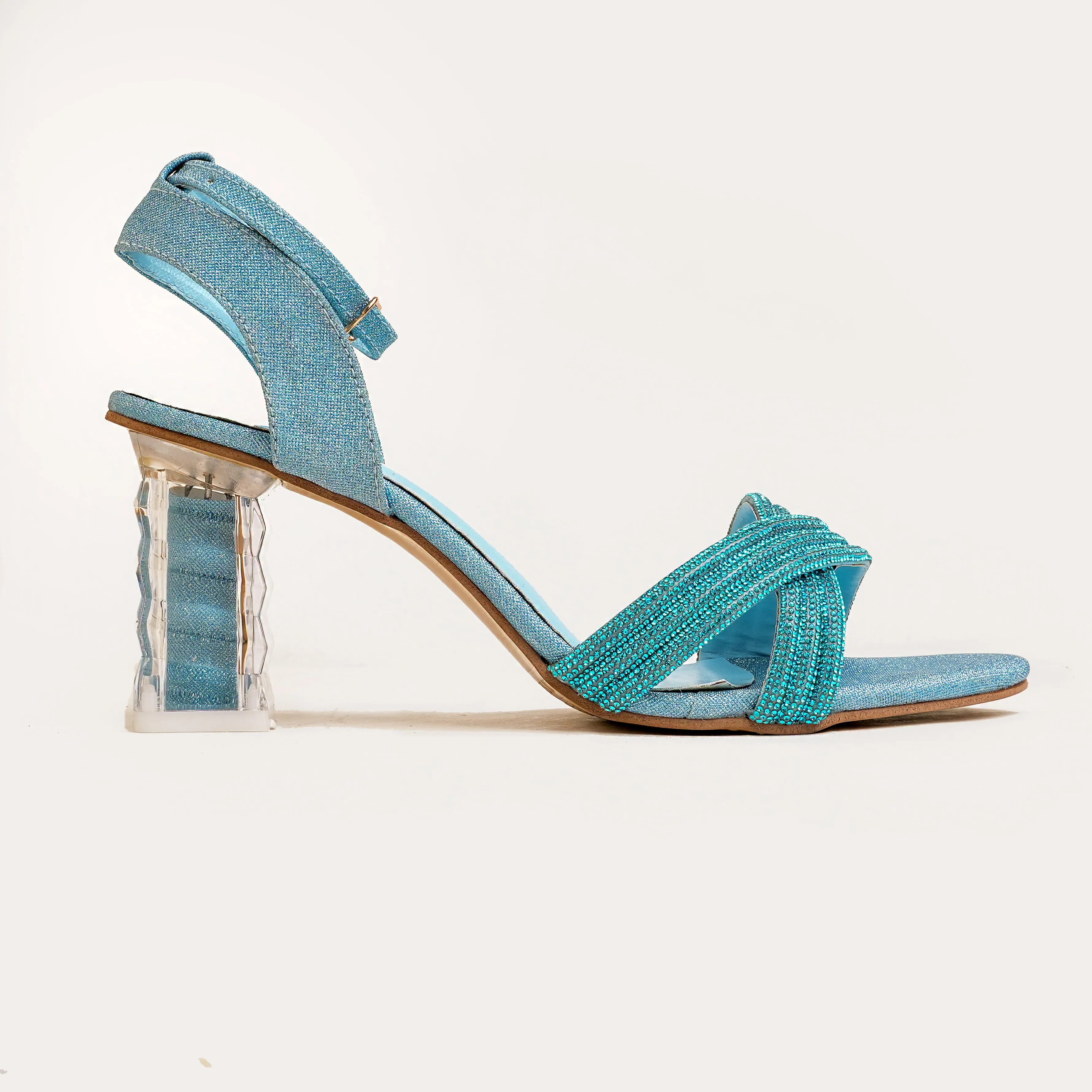 Crystal Ocean High Heel Sandal - Sky Blue