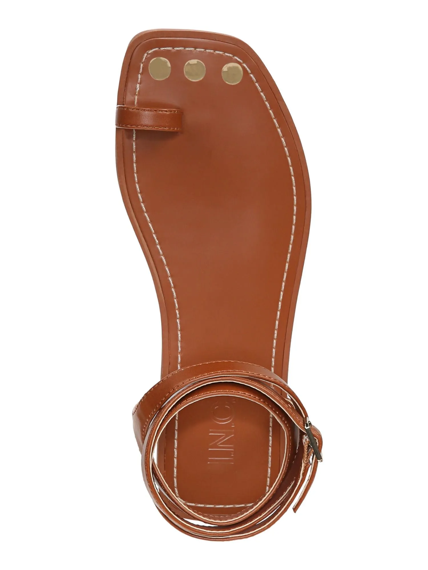 Cufflinks Inc. Women's REMMIE Faux Leather Ankle strap Gladiator Sandals Medium - Tan Smooth, 6