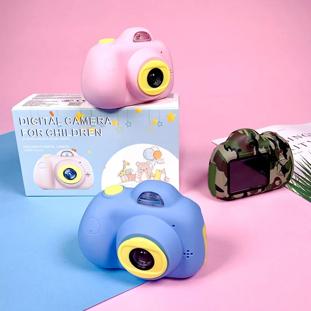 Cute Portable 2.0" LCD Mini Camera Dual Cameras 8.0MP Kids Children Digital Camera Blue