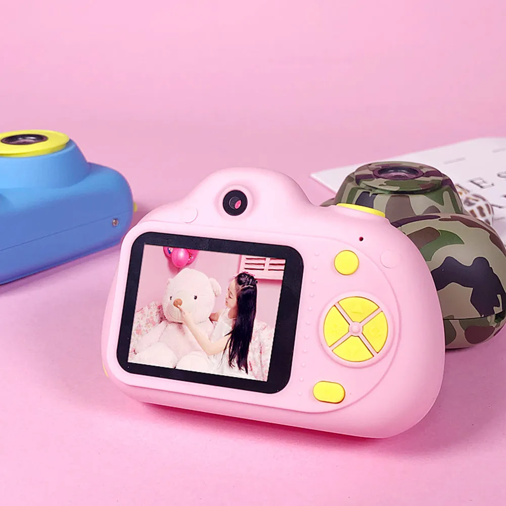 Cute Portable 2.0" LCD Mini Camera Dual Cameras 8.0MP Kids Children Digital Camera Blue