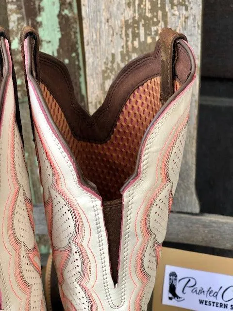 Durango Women's Lady Rebel Pro Trail Brown & White Square Toe Cowgirl Boots DRD0392
