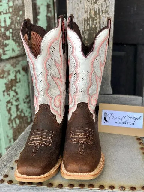 Durango Women's Lady Rebel Pro Trail Brown & White Square Toe Cowgirl Boots DRD0392