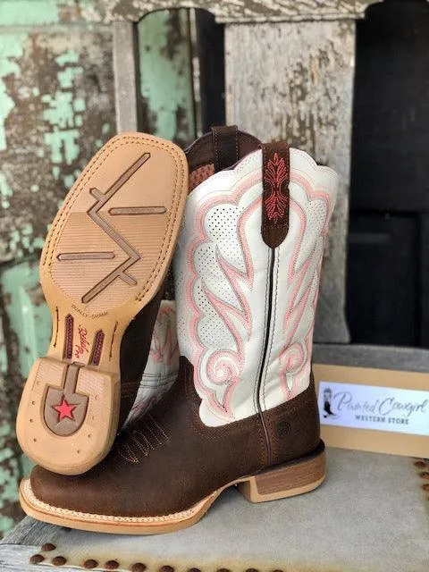Durango Women's Lady Rebel Pro Trail Brown & White Square Toe Cowgirl Boots DRD0392