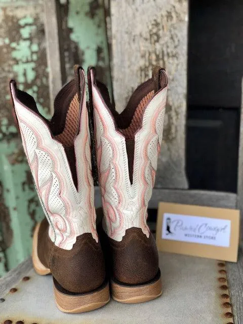 Durango Women's Lady Rebel Pro Trail Brown & White Square Toe Cowgirl Boots DRD0392