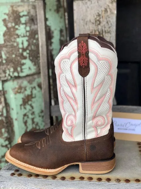 Durango Women's Lady Rebel Pro Trail Brown & White Square Toe Cowgirl Boots DRD0392