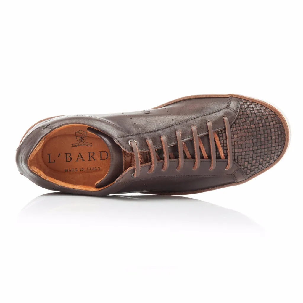 Espresso Hand Woven Leather Sneaker