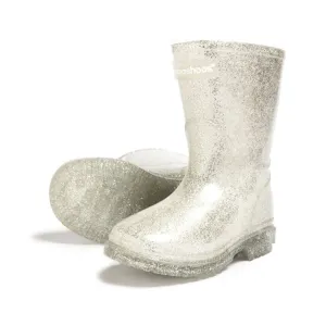 Glitz Silver Shimmer Rainboots