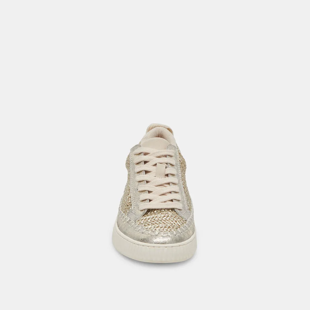 Gold Woven Sneakers