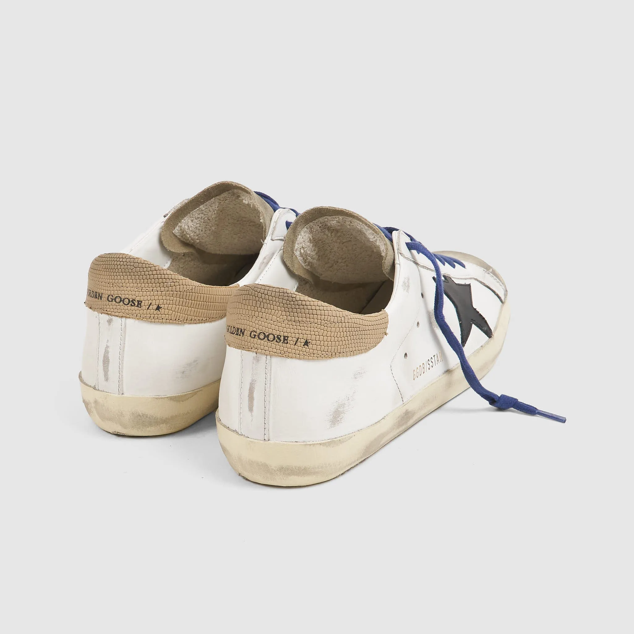 Golden Goose Superstar White Taupe Black Sneakers