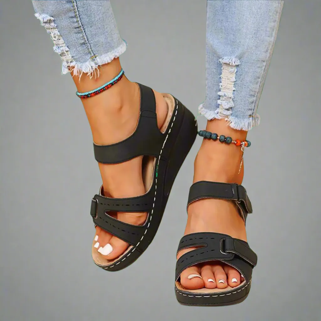 Gudula | Elegant orthopedic sandals made of soft premium material for pain-free summer days