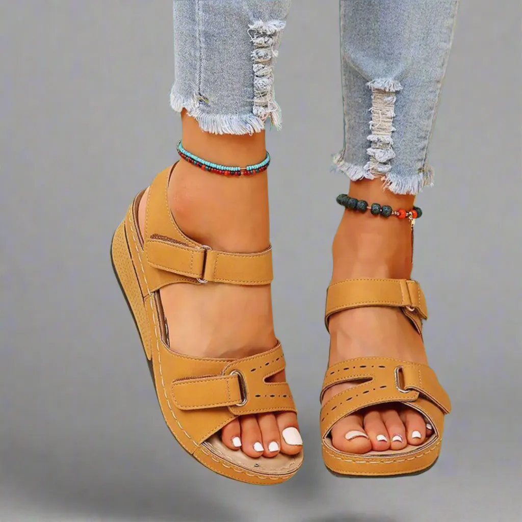 Gudula | Elegant orthopedic sandals made of soft premium material for pain-free summer days