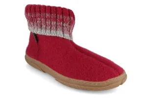 HAFLINGER Boys Girls Slipper Boots 'Yuki', burgundy