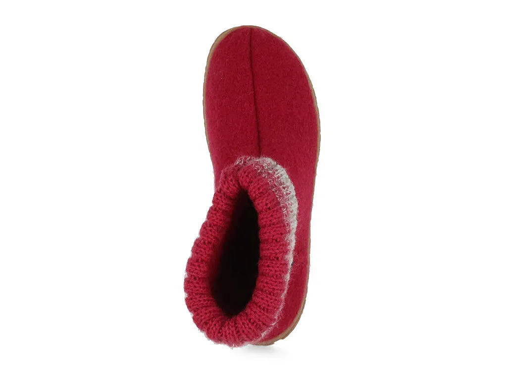 HAFLINGER Boys Girls Slipper Boots 'Yuki', burgundy